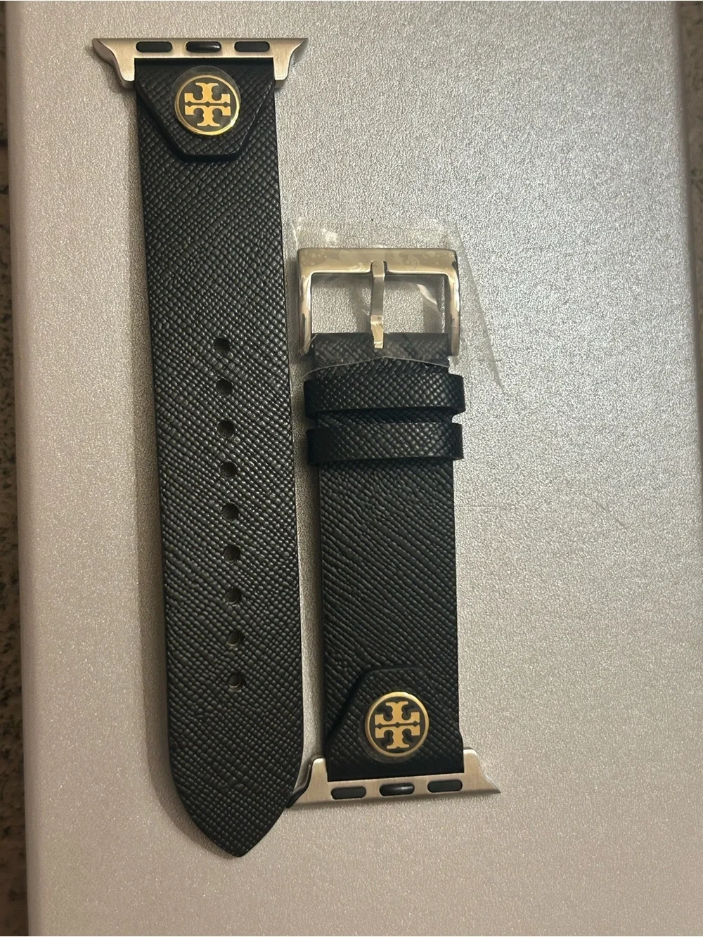 Tory Burch Black Saffiano Leather Apple Watch ⌚️ Band 38-40mm NWOT